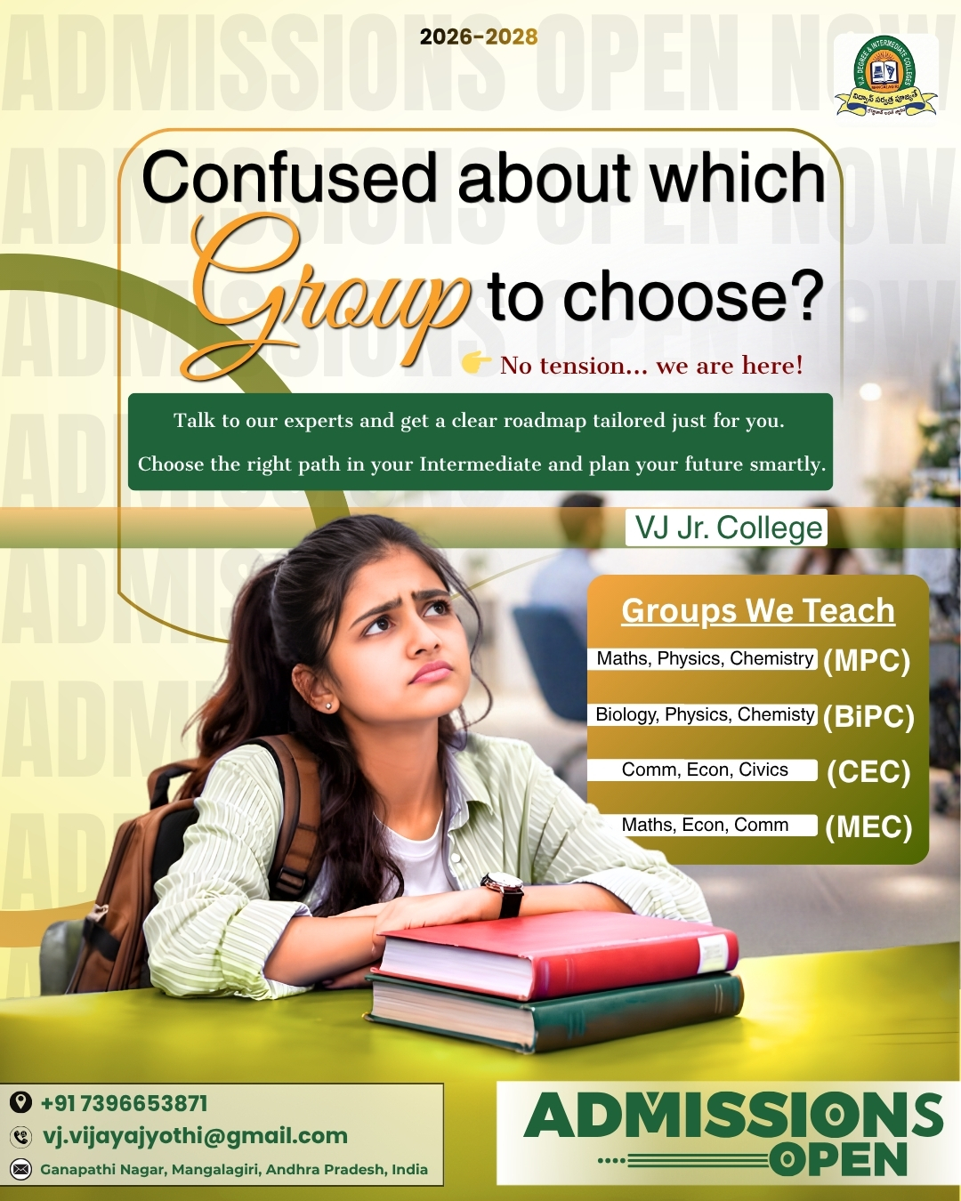 🎓 Confused Which Group to Choose After 10th 🤔 - Intermediate Admissions Open in MangalagiriAft